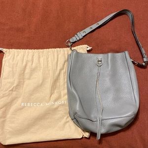 Rebecca Minkoff Darren Studded Shoulder Bag in Smoke Grey